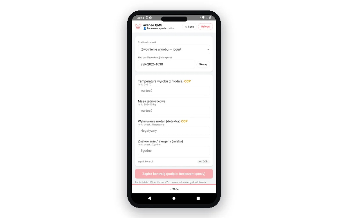 Aplikacja mobilna, jakość na hali