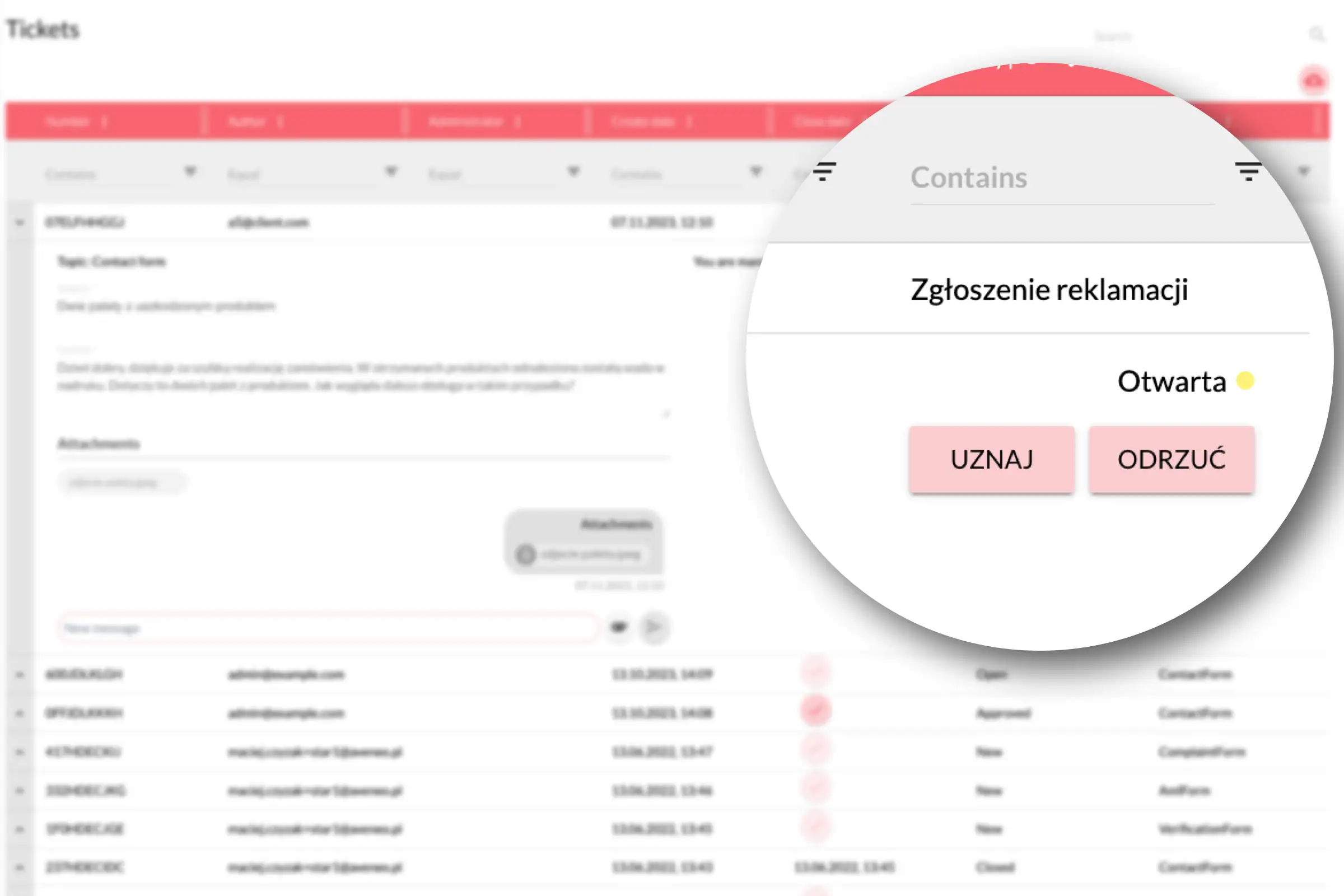 Kundenpanel: Helpdesk