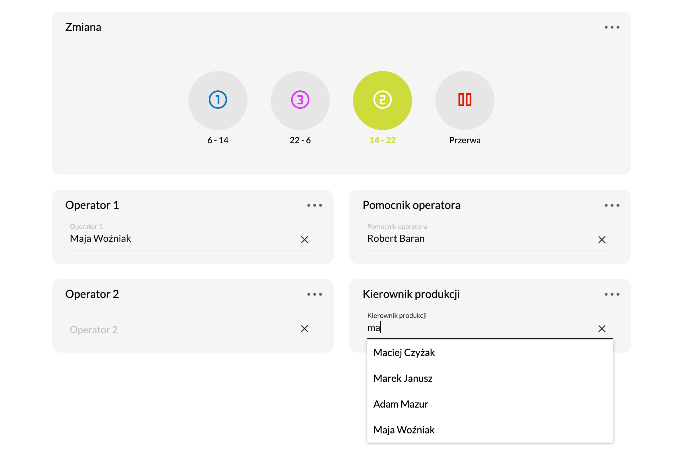 Enregistrer le changement et la composition de la brigade