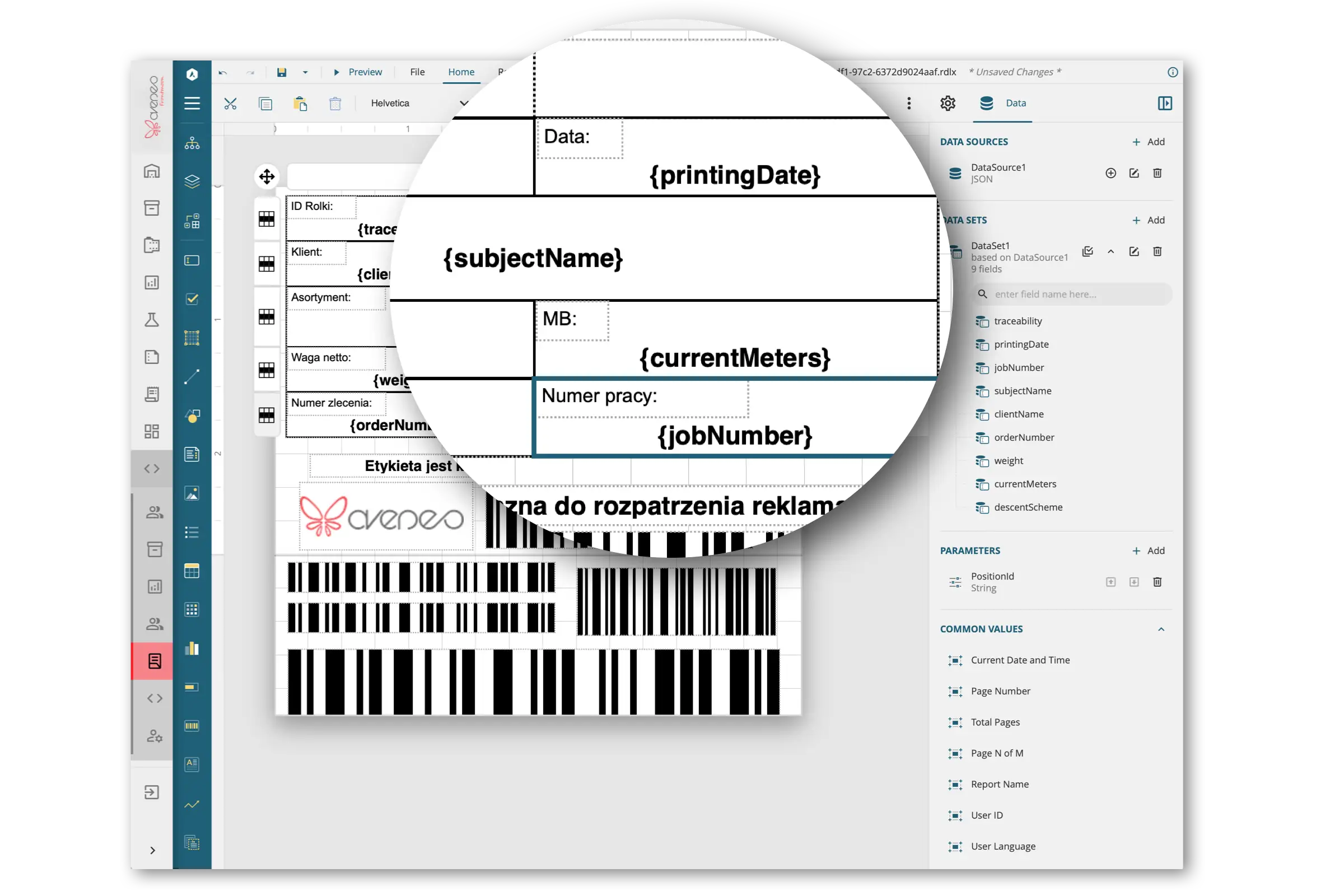 Auf Ihr Unternehmen und Ihre Kunden zugeschnittene Etiketten und Dokumente